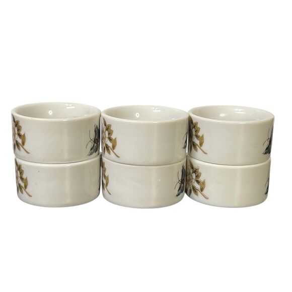 Shafford Chinese Garden with Bird, Butterfly, Flowers Napkin Rings Set 6 Japan A - Picture 5 of 16